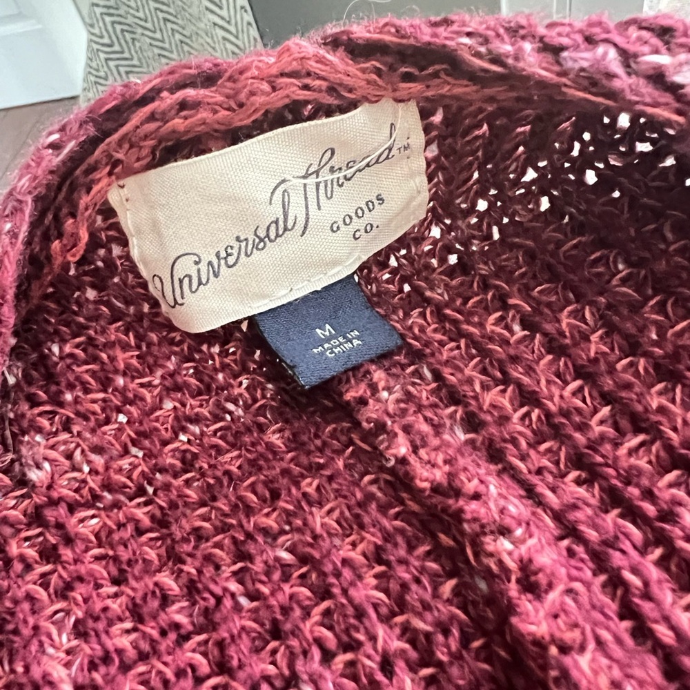 Universal Thread Maroon Knit Open Face Cardigan W… - image 3